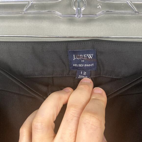 J.Crew. Pants Women 12 Black Trousers Classic Career Work Office Kelsey NWT - Picture 3 of 10